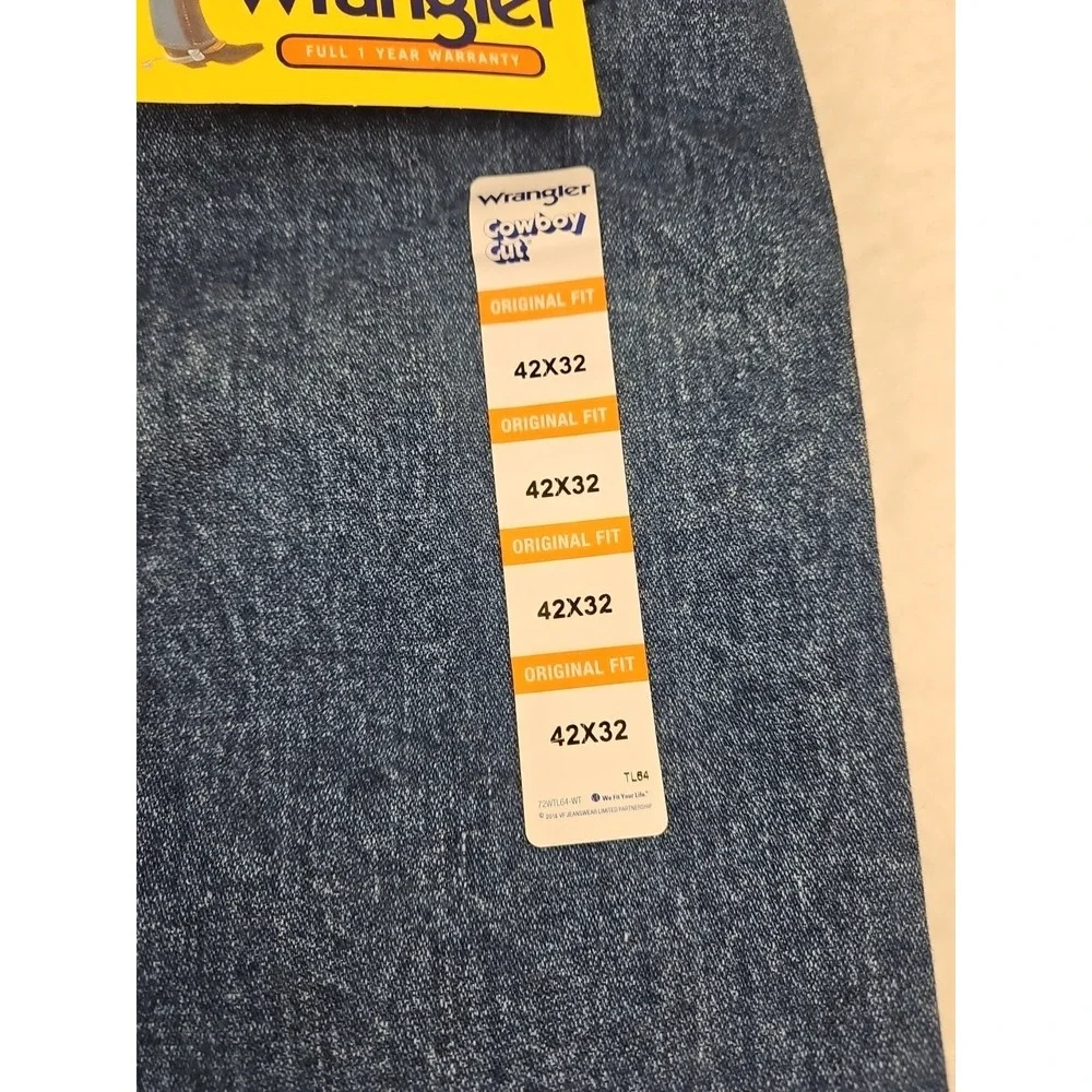 Rigid Wrangler Cowboy Cut 13MWZ Original‎ Fit Jeans Indigo Mens 42x32